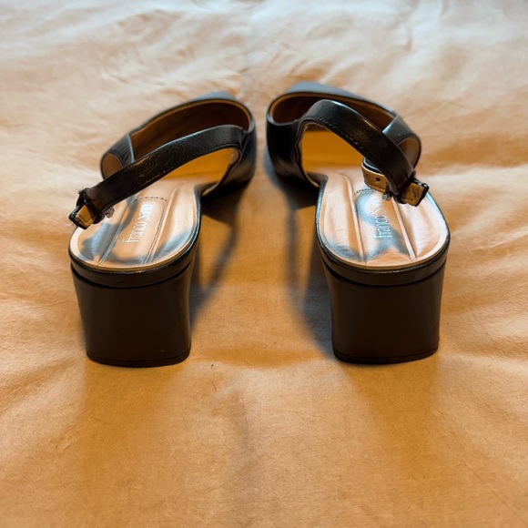 Franco Sarto Racer Black Slingback Heels - Size 10 - Picture 5 of 7
